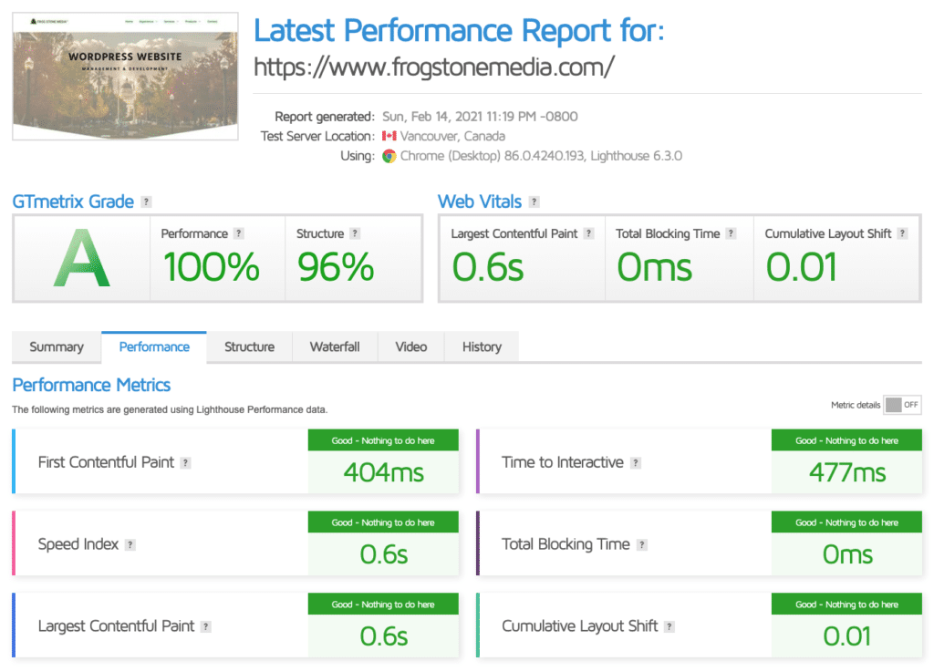 frog stone media wordpress optimization 2021